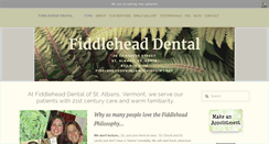 Desktop Screenshot of fiddleheaddental.com