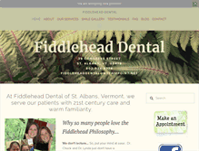 Tablet Screenshot of fiddleheaddental.com